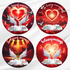 10 In Loving Memory Red Pin Button Canva Editable Templates Bundle, Memorial Pin Button Template, Funeral Button Favors, Digital Download - Editable Memorial Canva Template