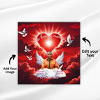 10 Red Memorial Editable All Over T Shirt Template, In Loving Memory All Over Shirt, Rest in Peace, Funeral Shirt, Perfect for Sublimation - Editable Memorial Canva Template