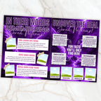 12 Page Purple Memorial Essence Magazine Template, Celebration of Life Program & Keepsake, Obituary Celebration Of Life Program - Editable Memorial Canva Template