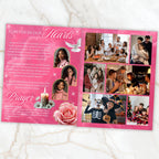 08 Pages Memorial Pink Funeral Program Template, Editable Bifold 8.5x11” Design, Obituary Celebration Of Life Program, Digital Download - Editable Memorial Canva Template