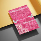 08 Pages Memorial Roses Pink Funeral Program Template, Editable Bifold 8.5x11” Design, Obituary Celebration Of Life Program,Digital Download - Editable Memorial Canva Template