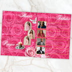 08 Pages Memorial Roses Pink Funeral Program Template, Editable Bifold 8.5x11” Design, Obituary Celebration Of Life Program,Digital Download - Editable Memorial Canva Template