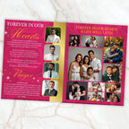 08 Pages Memorial Pink Funeral Program Template, Editable Bifold 8.5x11” Design, Obituary Celebration Of Life Program, Digital Download - Editable Memorial Canva Template