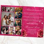 08 Pages Memorial Pink Funeral Program Template, Editable Bifold 8.5x11” Design, Obituary Celebration Of Life Program, Digital Download - Editable Memorial Canva Template