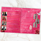 08 Pages Memorial Pink Funeral Program Template, Editable Bifold 8.5x11” Design, Obituary Celebration Of Life Program, Digital Download - Editable Memorial Canva Template
