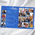 08 Pages Blue Roses Funeral Program Template, Editable Bifold 8.5x11” Design, Obituary Celebration Of Life Program, Digital Download - Editable Memorial Canva Template