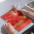 08 Pages Memorial Red Roses Funeral Program Template, Editable Bifold 8.5x11” Design, Obituary Celebration Of Life Program, Digital Download - Editable Memorial Canva Template