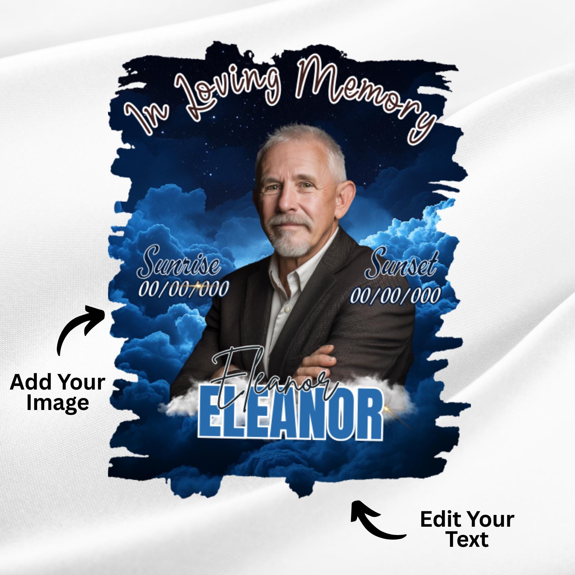 10 In Loving Memory T Shirt Canva Editable Template, Forever In Our Heart Template, Memorial Canva Template, Rest In Peace, Digital Download - Editable Memorial Canva Template