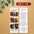 In Loving Memory Bookmark Canva Editable Template, Memorial Bookmark Template, Rest in Piece Bookmark Design, Funeral memorial Template - Editable Memorial Canva Template