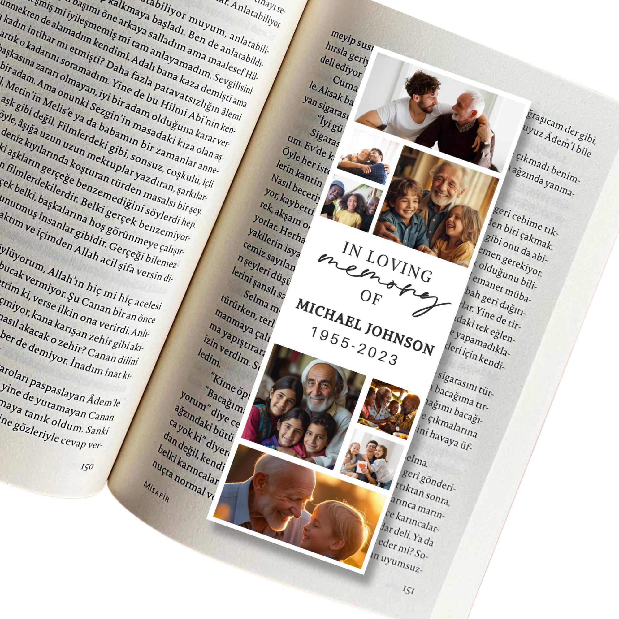 In Loving Memory Bookmark Canva Editable Template, Memorial Bookmark Template, Rest in Piece Bookmark Design, Funeral memorial Template - Editable Memorial Canva Template