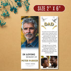 In Loving Memory Bookmark Canva Editable Template, Memorial Bookmark Template, Rest in Piece Bookmark Design, Funeral memorial Template - Editable Memorial Canva Template
