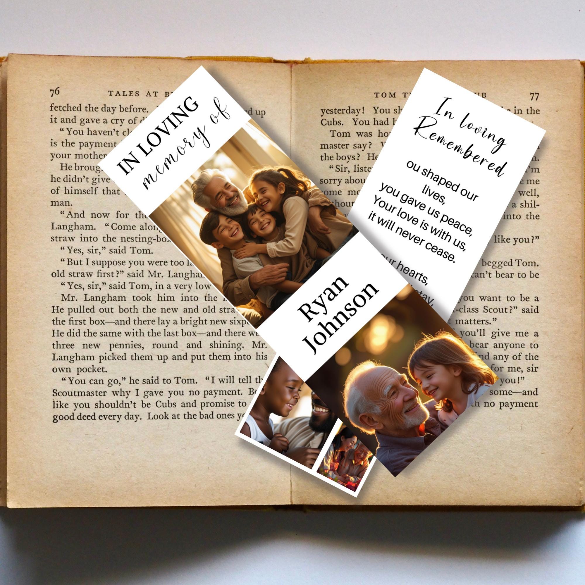 In Loving Memory Bookmark Canva Editable Template, Memorial Bookmark Template, Rest in Piece Bookmark Design, Funeral memorial Template - Editable Memorial Canva Template