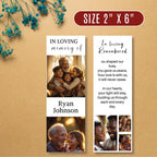 In Loving Memory Bookmark Canva Editable Template, Memorial Bookmark Template, Rest in Piece Bookmark Design, Funeral memorial Template - Editable Memorial Canva Template