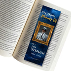 In Loving Memory Blue Bookmark Canva Editable Template, Memorial Bookmark Template, Rest in Piece Bookmark Design, Funeral memorial Template - Editable Memorial Canva Template