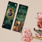 In Loving Memory Green Bookmark Canva Editable Template, Memorial Bookmark Template, Rest in Piece Bookmark Design,Funeral memorial Template - Editable Memorial Canva Template