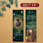 In Loving Memory Green Bookmark Canva Editable Template, Memorial Bookmark Template, Rest in Piece Bookmark Design,Funeral memorial Template - Editable Memorial Canva Template