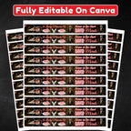 In Loving Memory Black & Red Ribbon Canva Editable Template, Rest in Piece Ribbon Design, Funeral memorial Template,Memorial Ribbon Template - Editable Memorial Canva Template