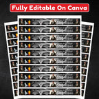 In Loving Memory Black Ribbon Canva Editable Template, Rest in Piece Ribbon Design, Funeral memorial Template, Memorial Ribbon Template - Editable Memorial Canva Template