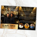 25th Pastoral Anniversary Flyer Editable Template, Bi-Fold Funeral Program, Church Program Template, Printable & Editable, Instant Download - Editable Memorial Canva Template