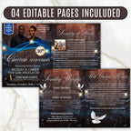 30th Black Church Anniversary Program Template, Editable Bifold 8.5x11” Design, Church Appreciation Program, Anniversary & Faith Celebration - Editable Memorial Canva Template