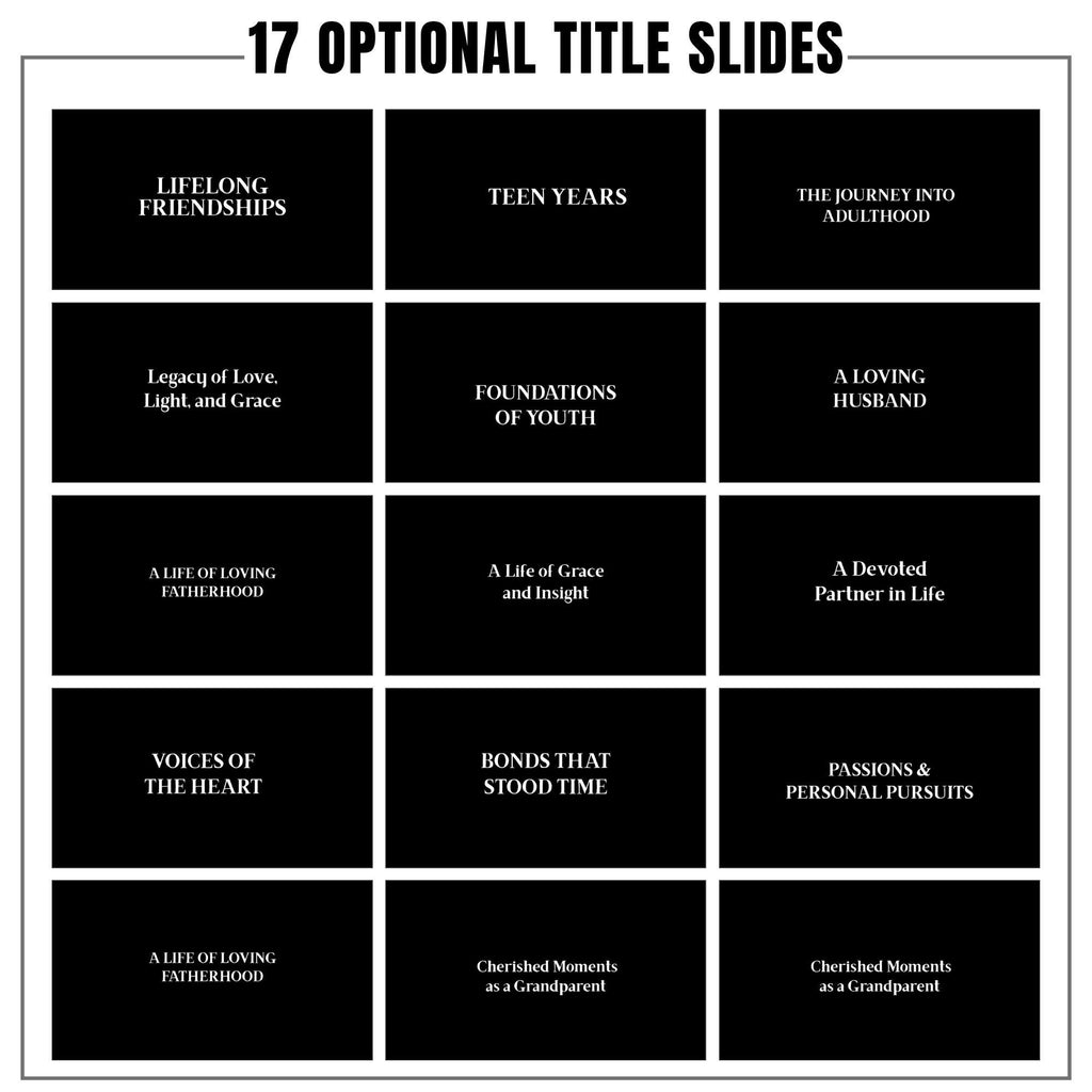 79 Funeral Memorial Photo Slideshow Canva Template, In Loving Memory Template, Minimalist Celebration of Life Presentation, Digital Download - Editable Memorial Canva Template
