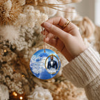 39 In Loving Memory Christmas Ornament Editable Template, Round Christmas in Heaven, Memorial Ornaments Template, Funeral & Celebration - Editable Memorial Canva Template
