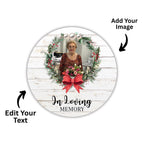 10 Memorial Christmas Ornament Bundle Canva Template, Round Christmas in Heaven, Memorial Ornaments Template, Funeral & Celebration - Editable Memorial Canva Template