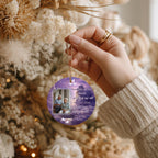 10 Memorial Christmas Ornament Bundle Canva Template, Round Christmas in Heaven, Memorial Ornaments Template, Funeral & Celebration - Editable Memorial Canva Template