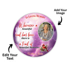 100 In Loving Memory Christmas Ornament Editable Template, Round Christmas in Heaven, Memorial Ornaments Template, Christmas Heaven Ornament - Editable Memorial Canva Template