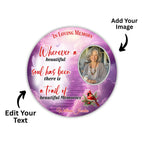 100 In Loving Memory Christmas Ornament Editable Template, Round Christmas in Heaven, Memorial Ornaments Template, Christmas Heaven Ornament - Editable Memorial Canva Template