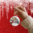 30 In Loving Memory Christmas Ornament Editable Template, Round Christmas in Heaven, Memorial Ornaments Template, Funeral & Celebration - Editable Memorial Canva Template