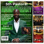 04 Pastoral Church Flyer Anniversary Program Template, Funeral Program, Church Program Template, Obituary Celebration Of Life Program - Editable Memorial Canva Template