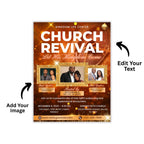 Pastoral Church Flyer Anniversary Program Template, Funeral Program, Church Program Template, Church Rivival Program Template, Service Flyer - Editable Memorial Canva Template