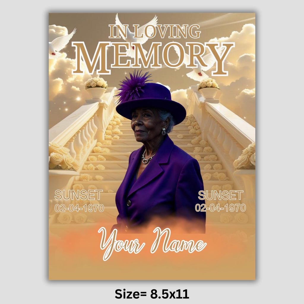 In Loving Memory Canva Editable Template, In Loving Memory Template, Memorial Template,Rest In Piece Template,Funeral & Celebration of Life - Editable Memorial Canva Template