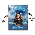 06 Soft Blue In Loving Memory Canva Editable Templates, Memorial Canva Template, In Loving Memory Templates, Funeral & Celebration of Life - Editable Memorial Canva Template