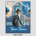 06 Soft Blue In Loving Memory Canva Editable Templates, Memorial Canva Template, In Loving Memory Templates, Funeral & Celebration of Life - Editable Memorial Canva Template