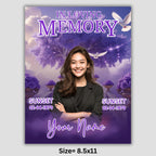 06 Levender In Loving Memory Canva Editable Templates, Memorial Canva Template, In Loving Memory Templates, Funeral & Celebration of Life - Editable Memorial Canva Template