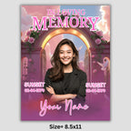 06 Dusty Rose In Loving Memory Canva Editable Templates, Memorial Canva Template, Loving Memory Template, Funeral & Celebration of Life - Editable Memorial Canva Template
