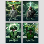 06 Green In Loving Memory Canva Editable Templates, Memorial Canva Template, Loving Memory Template, Funeral & Celebration of Life - Editable Memorial Canva Template