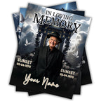 06 Black In Loving Memory Canva Editable Templates, Memorial Canva Template, Loving Memory Template, Funeral & Celebration of Life - Editable Memorial Canva Template