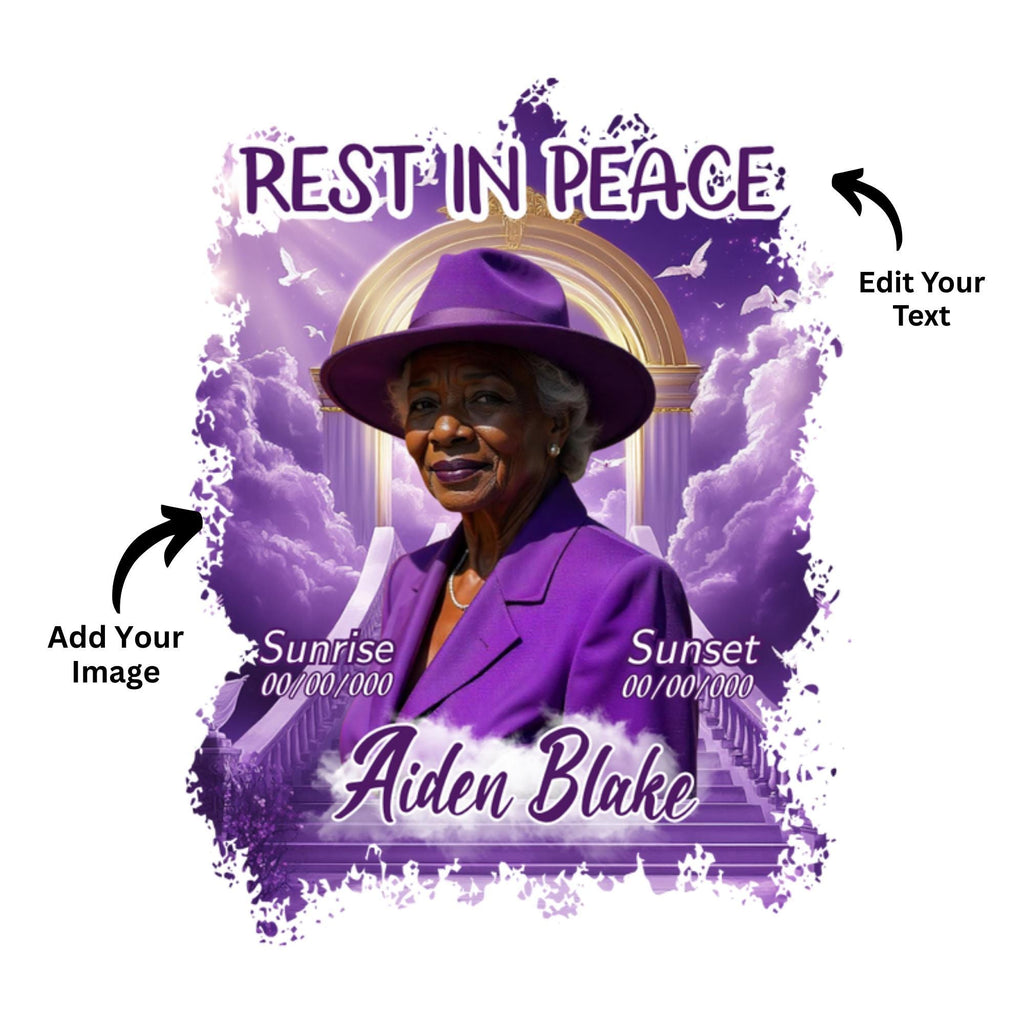30 In Loving Memory T Shirt Canva Editable Template, Forever In Our Heart Template, Memorial Canva Template, Rest In Peace, We Will Miss You - Editable Memorial Canva Template
