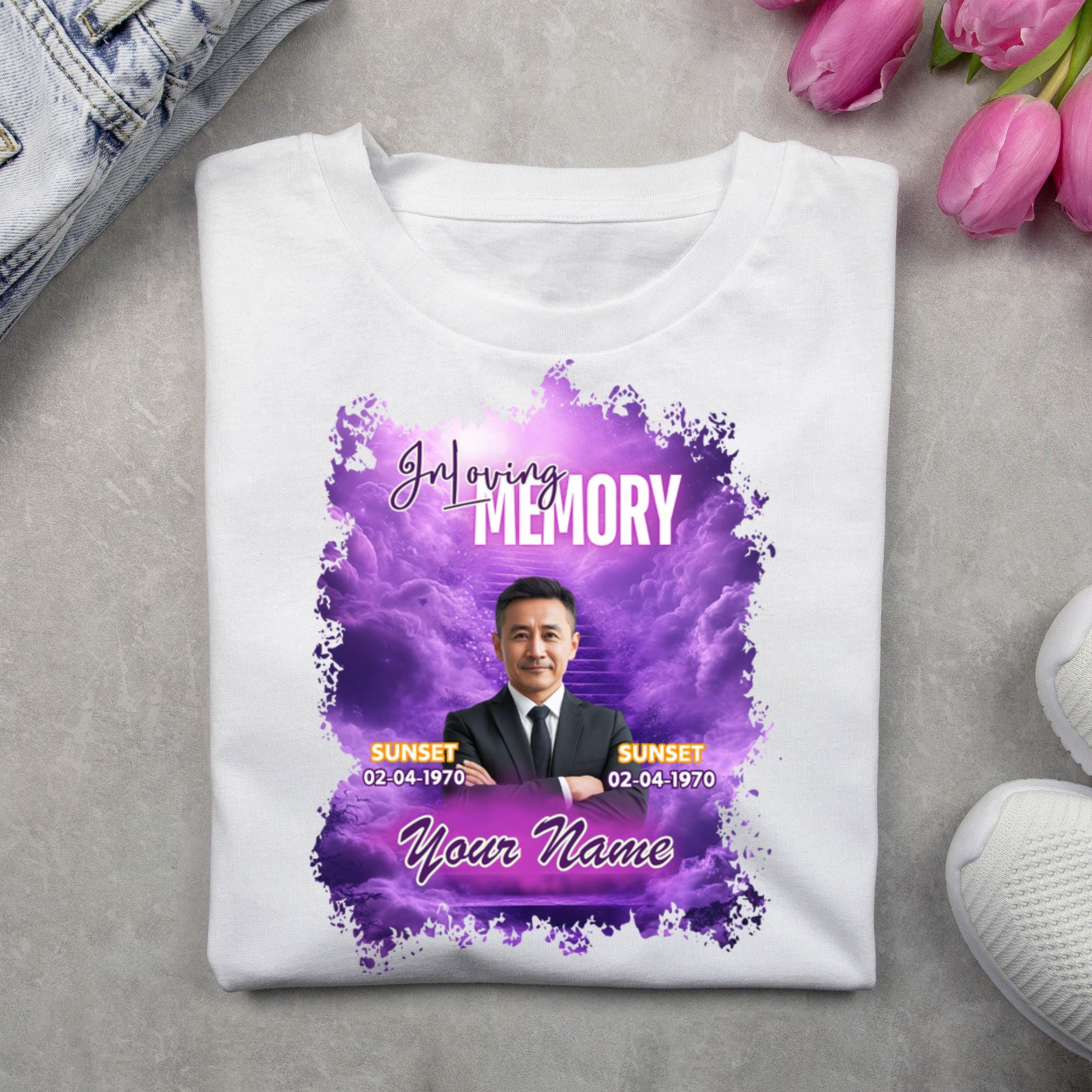 10 In Loving Memory T Shirt Canva Editable Templates, Memorial Editable Templates, Rest In Peace Designs, Funeral & Celebration of Life - Editable Memorial Canva Template