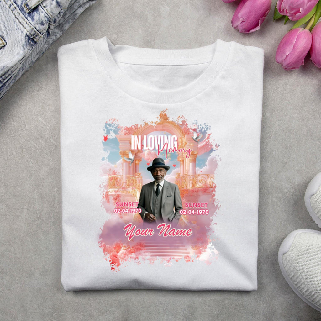 10 In Loving Memory Pink T Shirt Canva Editable Templates, Memorial Editable Template, Rest In Peace Designs, Funeral & Celebration of Life - Editable Memorial Canva Template