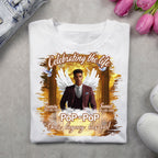 10 Golden Celebrating Of Life Canva Editable T Shirt Templates, In Loving Memory Template, Rest in Peace, Memorial Template,Digital Download - Editable Memorial Canva Template