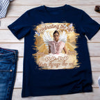 10 Golden Celebrating Of Life Canva Editable T Shirt Templates, In Loving Memory Template, Rest in Peace, Memorial Template,Digital Download - Editable Memorial Canva Template