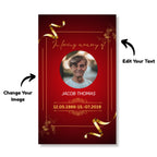 Funeral Prayer Card Canva Editable Template, In Loving Memory Template, Memorial Prayer Card, Printable Funeral Remembrance Card - Editable Memorial Canva Template