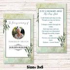 Funeral Prayer Card Canva Editable Template, In Loving Memory Template, Memorial Prayer Card, Printable Funeral Remembrance Card - Editable Memorial Canva Template