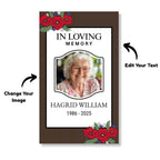 Funeral Prayer Card Canva Editable Template, In Loving Memory Template, Memorial Prayer Card, Printable Funeral Remembrance Card - Editable Memorial Canva Template