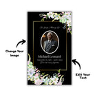 Funeral Prayer Card Canva Editable Template, In Loving Memory Template, Memorial Prayer Card, Printable Funeral Remembrance Card - Editable Memorial Canva Template