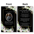 Funeral Prayer Card Canva Editable Template, In Loving Memory Template, Memorial Prayer Card, Printable Funeral Remembrance Card - Editable Memorial Canva Template